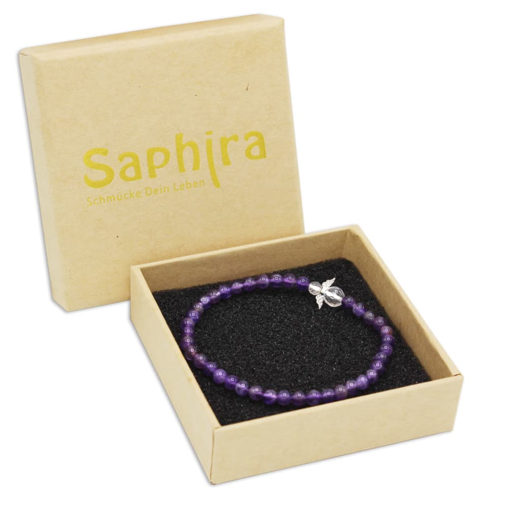 Amethyst Schutzengel Edelsteinarmband
