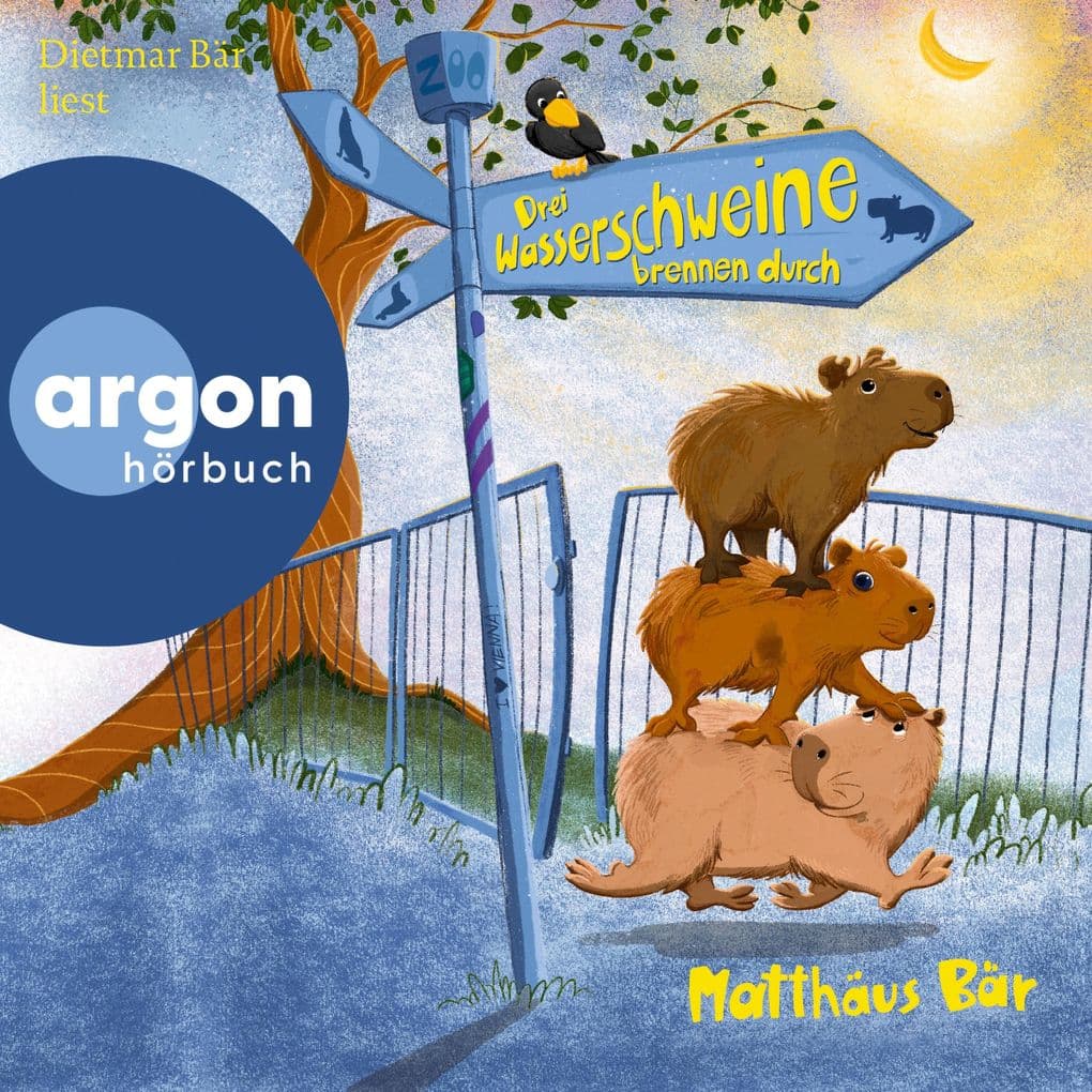 Drei Wasserschweine brennen durch