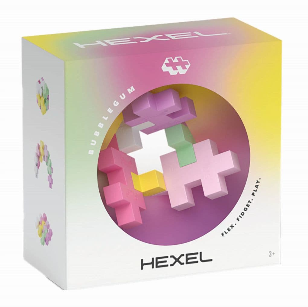 Plus-Plus - Hexel Flex Bausteine, pink