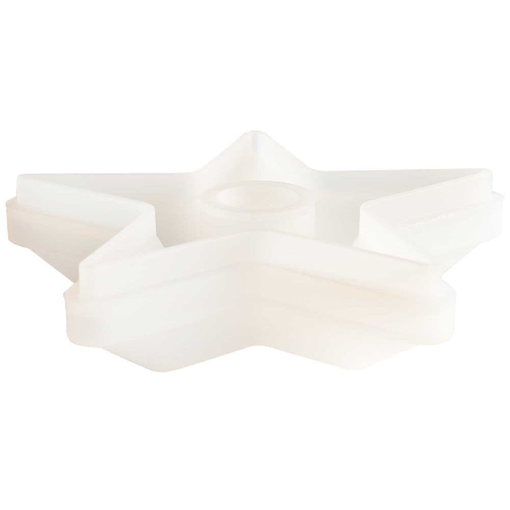 Silikon Gießform Kerzenhalter Stern, 15 x 15 x 3,5 cm / Außenmaß Silikonform 15,5 x 15,5 x 4 cm