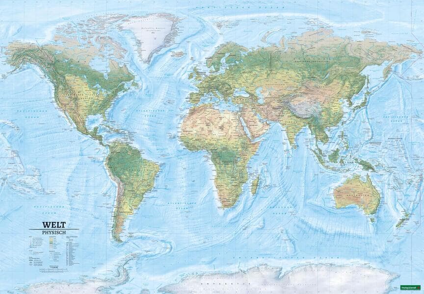 freytag & berndt Poster Weltkarte XXL, physisch 1:15 Mio.