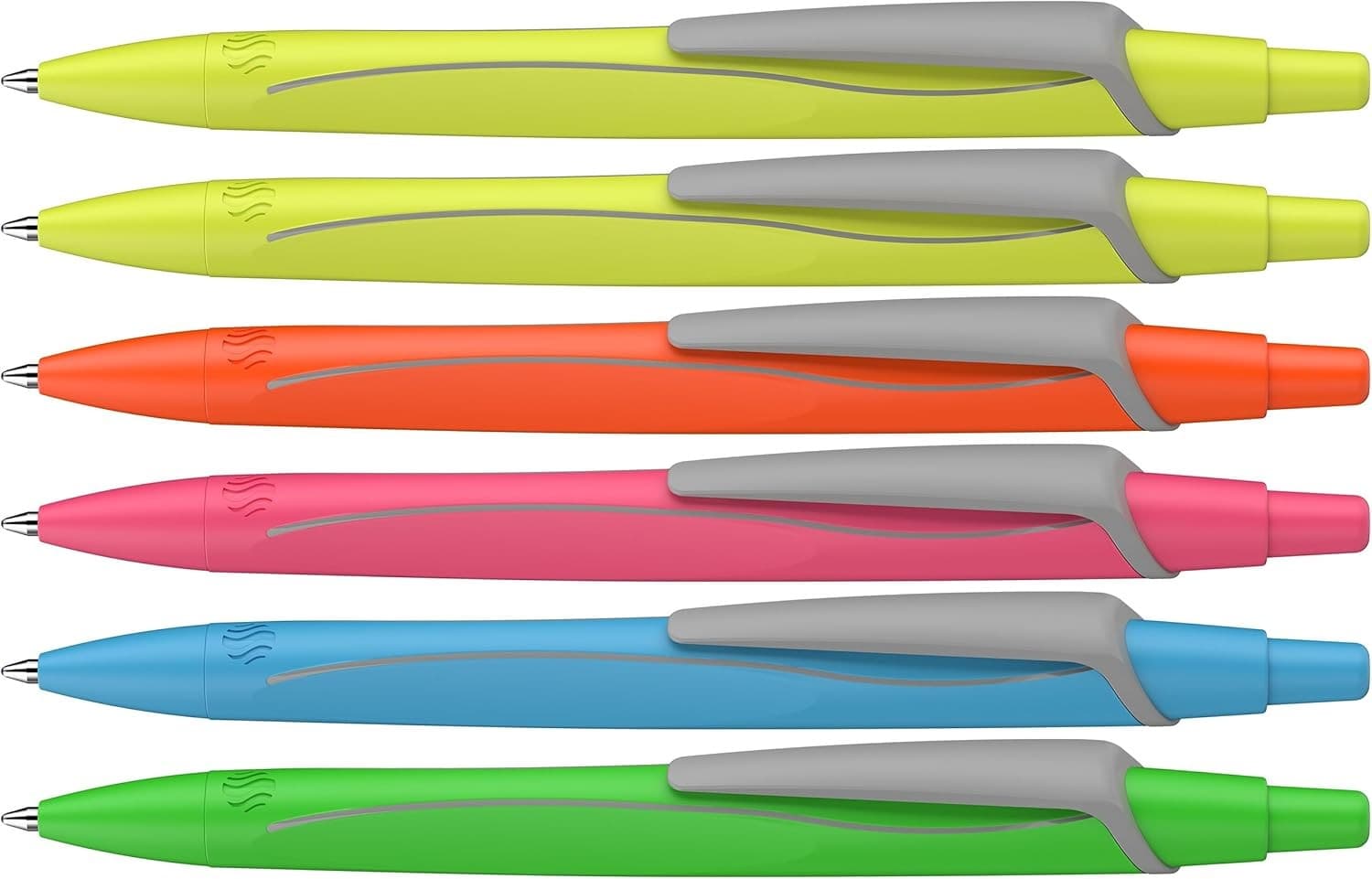 Schneider Kugelschreiber Reco neon, Mine blau, 6er Set
