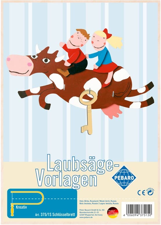 Pebaro - Laubsägevorlage DIN A4, 1 Platte, Schlüsselbrett