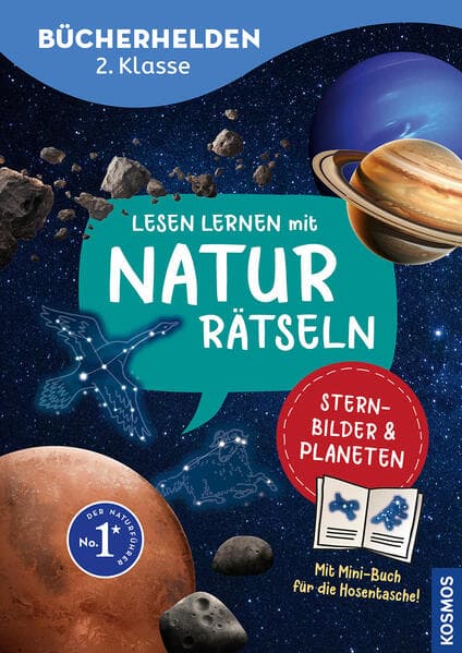 Lesen lernen mit Naturrätseln, Bücherhelden 2. Klasse, Sternbilder & Planeten