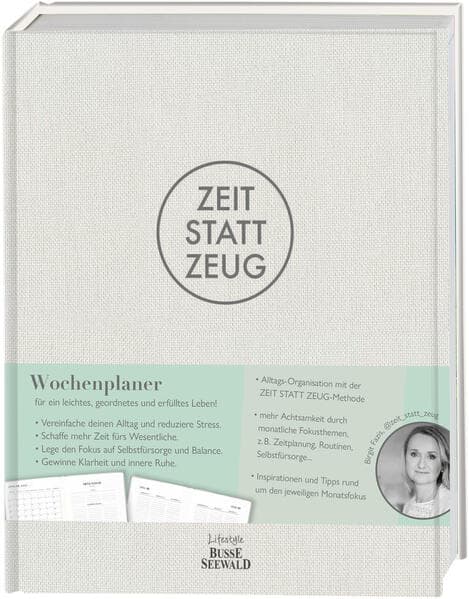 Zeit statt Zeug: Wochenplaner