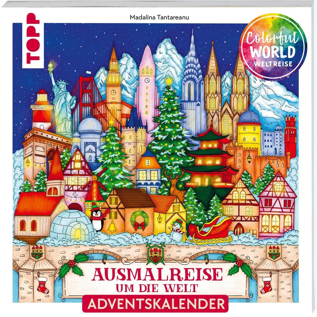 Colorful Christmas Weltreise - Weihnachtliche Ausmalreise um die Welt