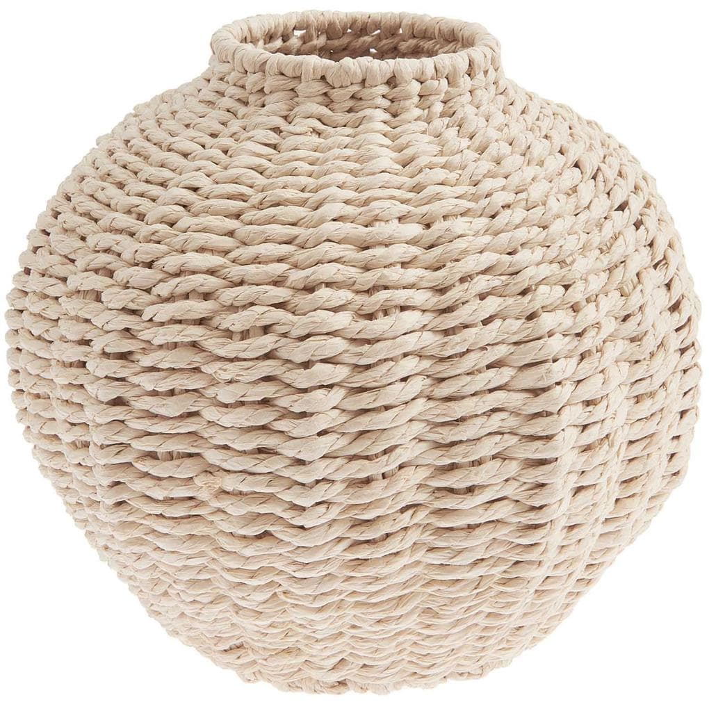 Vase Geflecht oval, Natur, Ø=21 x 19cm