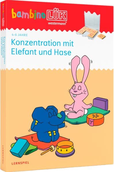 bambinoLÜK-Set. Kindergarten/Vorschule Konzentration mit Elefant und Hase