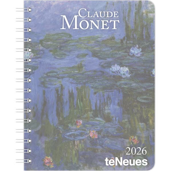 teNeues - Claude Monet Diary 2026 - Buchkalender 17x22 cm | Wochenkalender Deluxe mit Impressionismus-Motiven für Monet-Fans & Kunstliebhaber