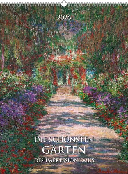 Alpha Edition - Die schönsten Gärten des Impressionismus 2026 - Kunstkalender 42×56 cm mit Meisterwerken von Monet, Renoir, Degas - dekorativer Wandkalender für Kunst- & Gartenliebhaber