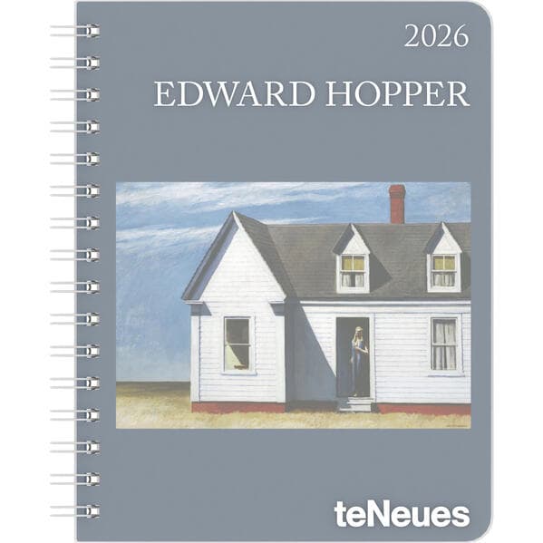 teNeues - Edward Hopper Diary 2026 - Buchkalender 17x22 cm | Wochenkalender Deluxe mit Meisterwerken des amerikanischen Realismus für Hopper-Fans & Kunstliebhaber
