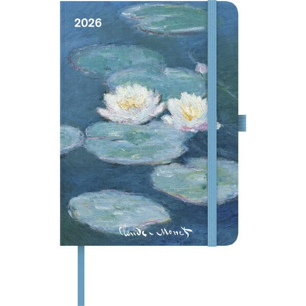 teNeues - ArtDiary Claude Monet 2026 - Buchkalender 16x22 cm | ArtDiary Wochenkalender im Impressionismus-Design für Monet-Fans & Kunstliebhaber