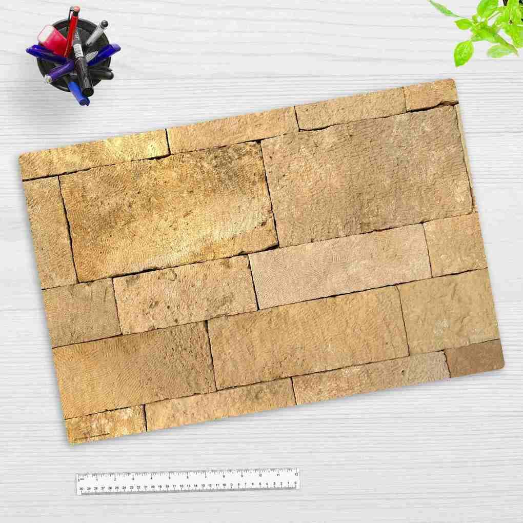 Cover-your-desk Schreibtischunterlage für Kinder und Erwachsene Mauerwerk Sandstein , aus hochwertigem Vinyl, 60 x 40 cm