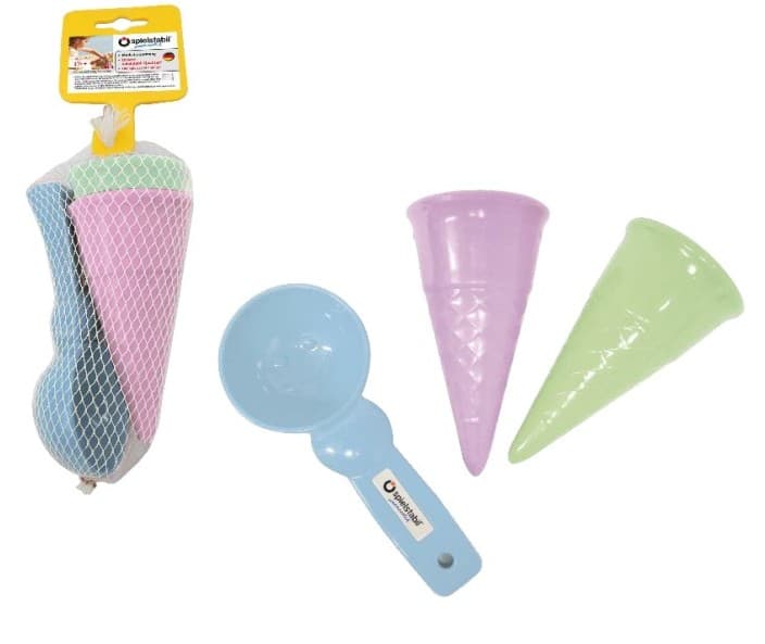 Spielstabil 7558 - Eisförmchenset Eis-Duo 3-teilig pastellfarben, Sandspielzeug
