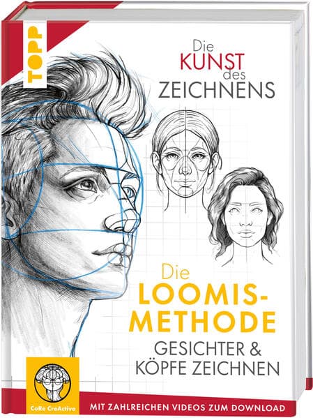 Die Kunst des Zeichnens. Die Loomis-Methode. Gesichter & Köpfe zeichnen