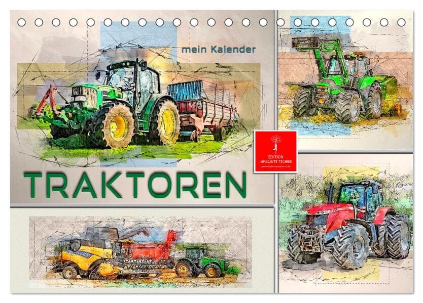 Traktoren - mein Kalender (Tischkalender 2026 DIN A5 quer), CALVENDO Monatskalender