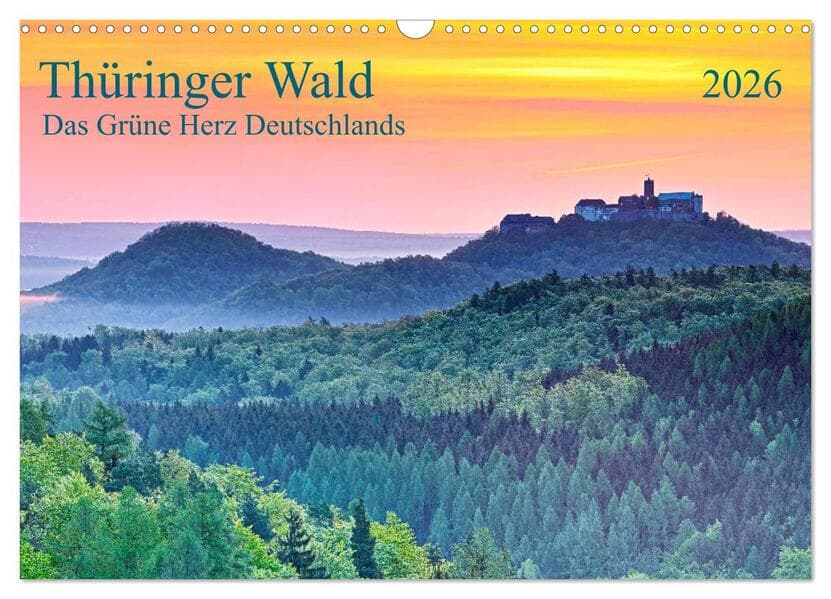 Thüringer Wald Das Grüne Herz Deutschlands (Wandkalender 2026 DIN A3 quer), CALVENDO Monatskalender