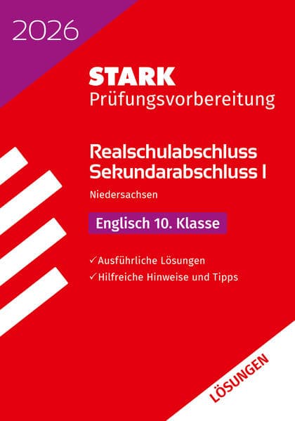 STARK Lösungen zu Englisch - Realschulabschluss 2026 Niedersachsen - Prüfungsvorbereitung