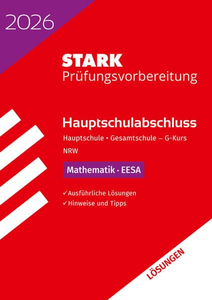 STARK Lösungen zu Mathematik G-Kurs - Hauptschulabschluss (EESA) 2026 NRW - Prüfungsvorbereitung