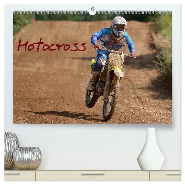 Motocross - Terminplaner (hochwertiger Premium Wandkalender 2026 DIN A2 quer), Kunstdruck in Hochglanz