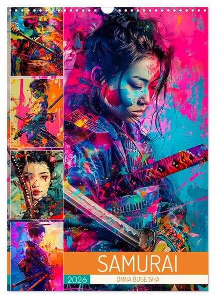 Samurai - Onna Bugeisha (Wandkalender 2026 DIN A3 hoch), CALVENDO Monatskalender