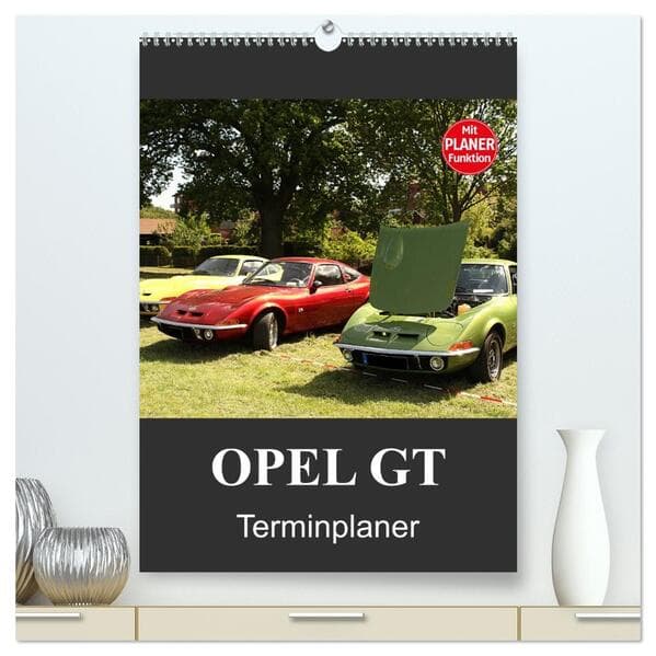 Opel GT Terminplaner (hochwertiger Premium Wandkalender 2026 DIN A2 hoch), Kunstdruck in Hochglanz