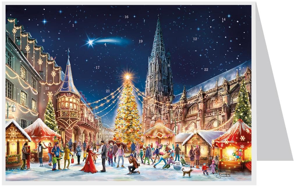 Postkarten-Adventskalender Freiburg