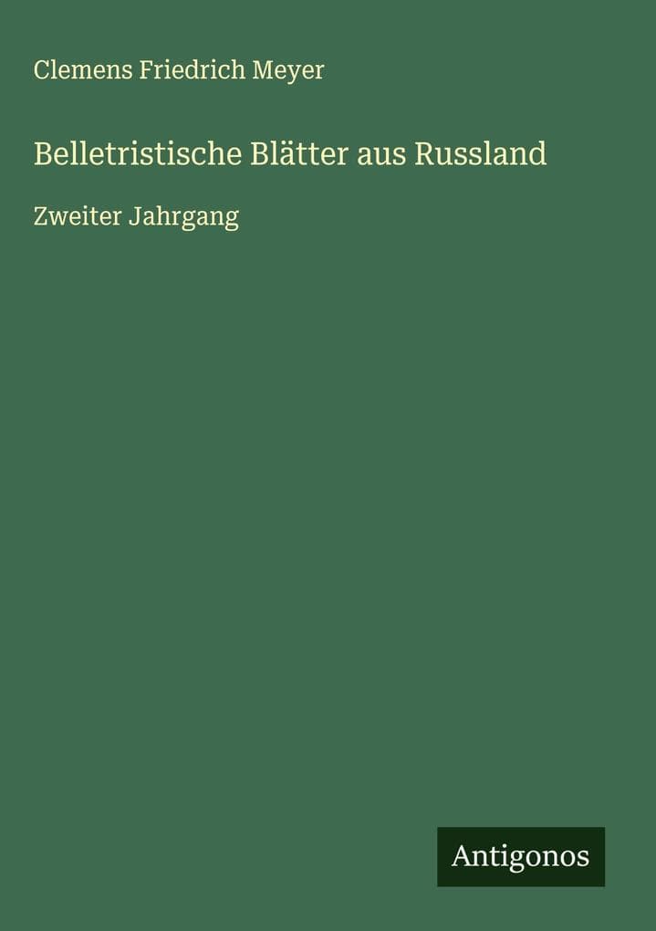 Belletristische Blätter aus Russland
