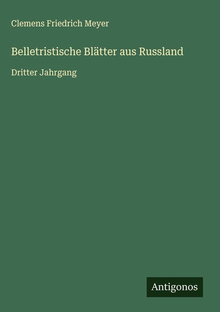 Belletristische Blätter aus Russland
