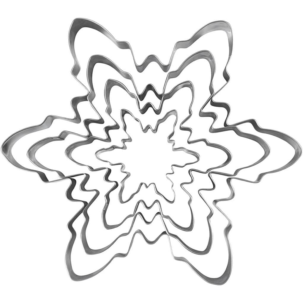 Creativ Company Ausstechförmchen, Schneeflocke, H 2,5 cm, Größe 6-16,5 cm, 1 Stk