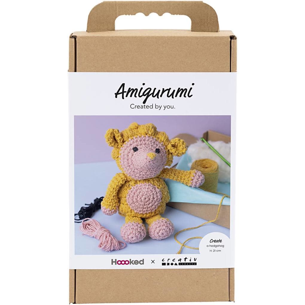 Creativ Company Kreativ Set Amigurumi, Igel, Hellrosa, Warm gelb