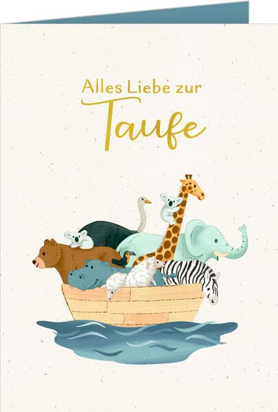 Pop-up-Grußkarte - Alles Liebe zur Taufe