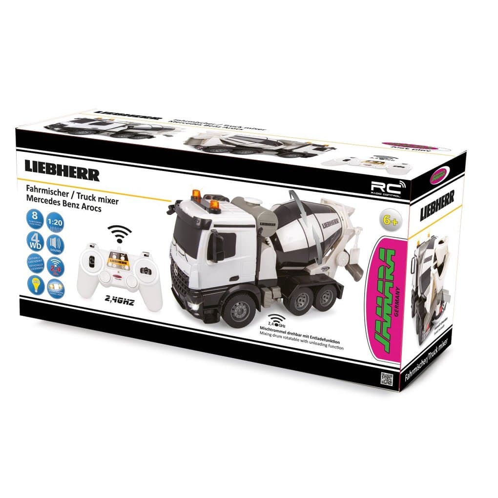 Jamara - Fahrmischer Mercedes-Benz Arocs Liebherr 1:20 2,4GHz