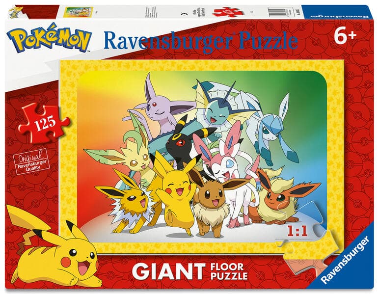 Ravensburger Kinderpuzzle 05641 - Pokémon - großes Bodenpuzzle mit 125 Puzzleteilen, für Puzzle-Freunde und Pokémon-Fans ab 6 Jahren