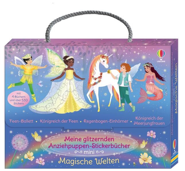 Meine glitzernden Anziehpuppen-Stickerbücher mini: Magische Welten