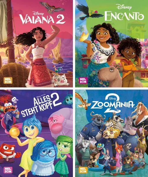 Nelson Mini-Bücher: 4er Disney Mini-Bücher zum Film 1-4