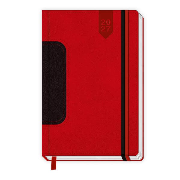 TRÖTSCH - Buchkalender A5 Rot 2027