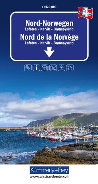 Kümmerly+Frey Regional-Strassenkarte 4 Nord-Norwegen 1:420.000