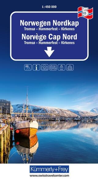 Kümmerly+Frey Regional-Strassenkarte 5 Norwegen Nordkap 1:450.000