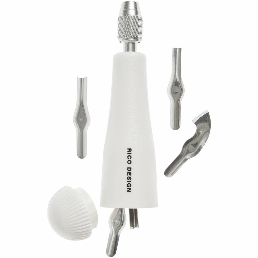 Linolschneidewerkzeug, Inhalt: 1 Handgriff, 5 Messer