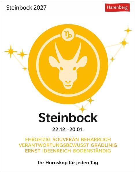 Steinbock Sternzeichenkalender 2027 - Tagesabreißkalender - Ihr Horoskop für jeden Tag