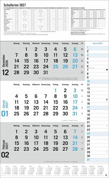 3-Monats-Planer Klappfälzel 2027