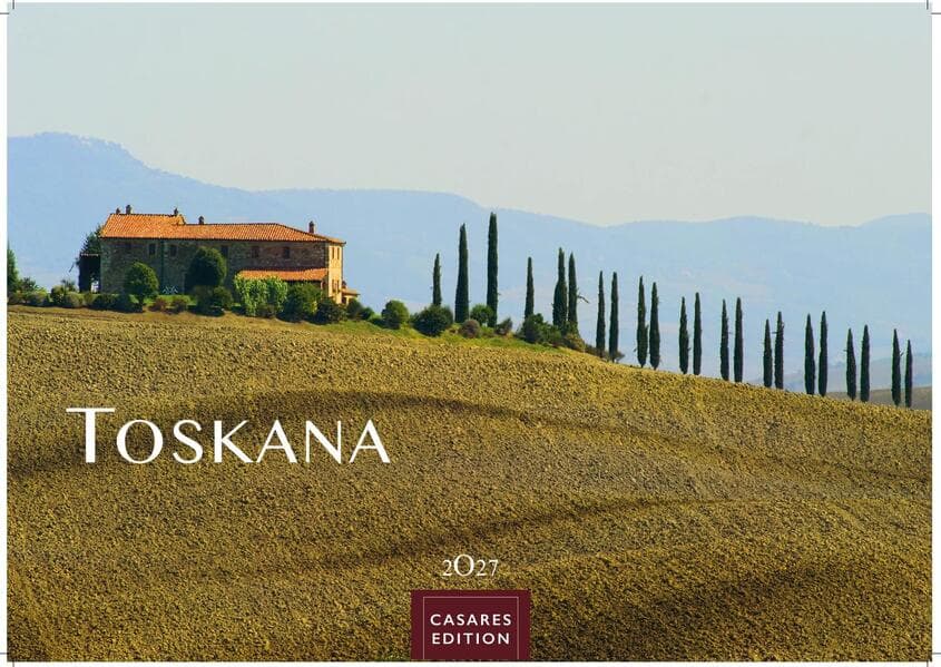 Toskana Kalender 2027 - Wandkalender | Fotokalender Italien 24x35 cm - mit malerischen Fotos der Toskana- Italien