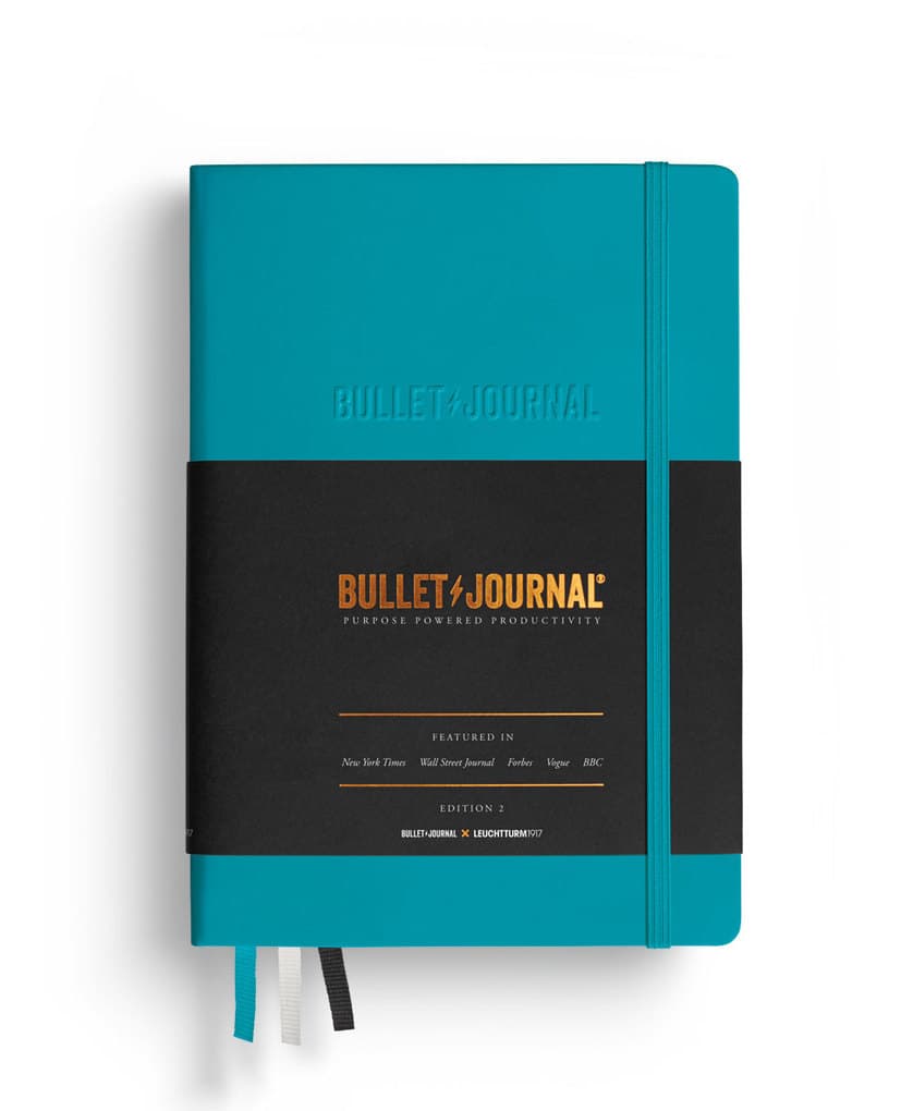 Bullet Journal Edition 2, Medium (A5), Hardcover, 206 num. Seiten, Turquoise25, dotted