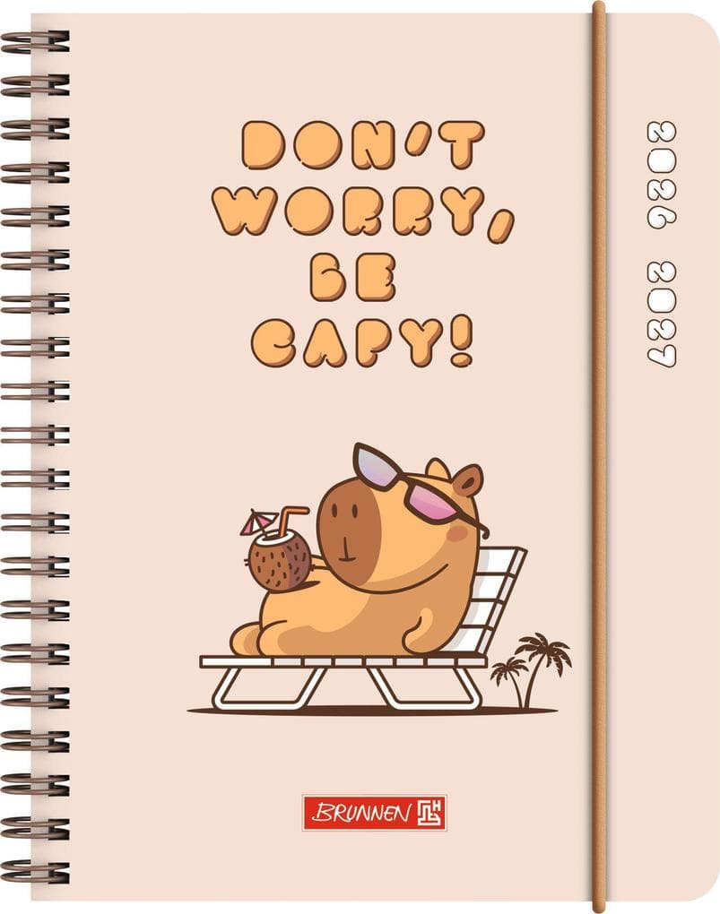 Schülerkalender 2026/2027 "Capy" | A6, Kunststoff