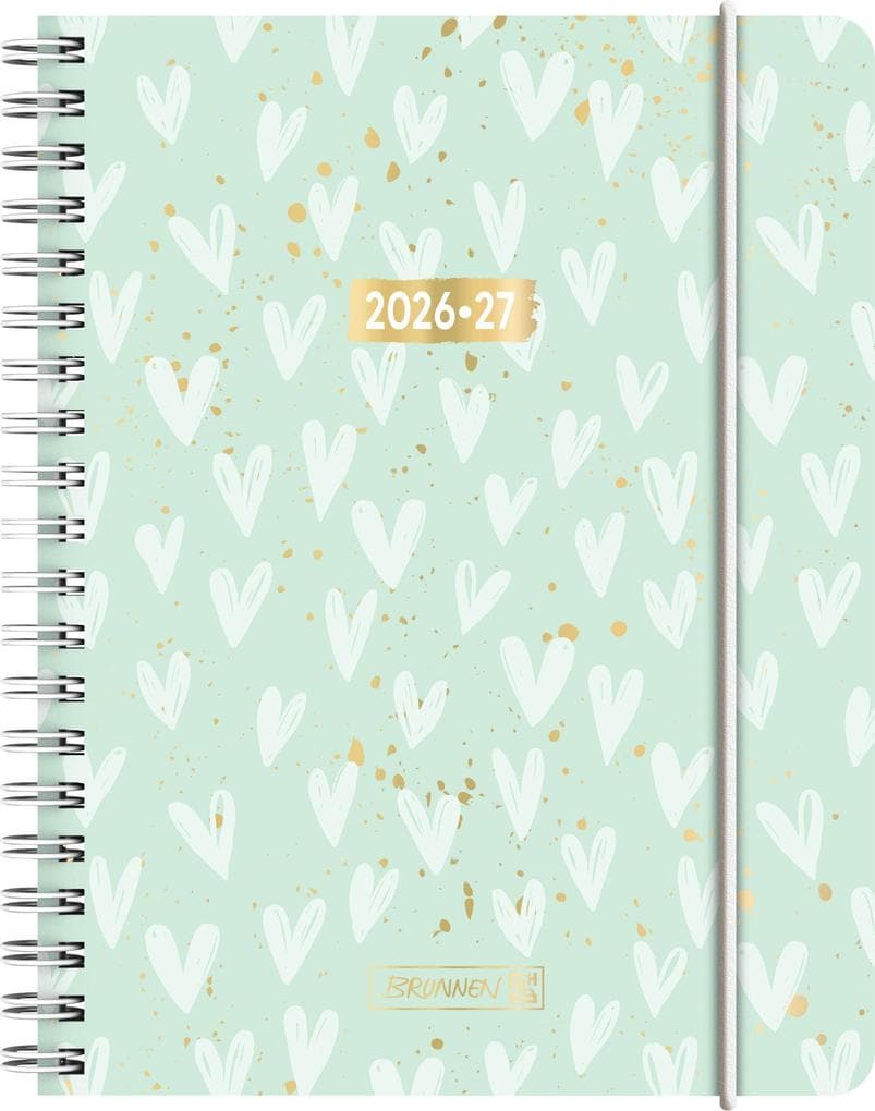 Schülerkalender 2026/2027 "Hearts" | A6, Kunststoff
