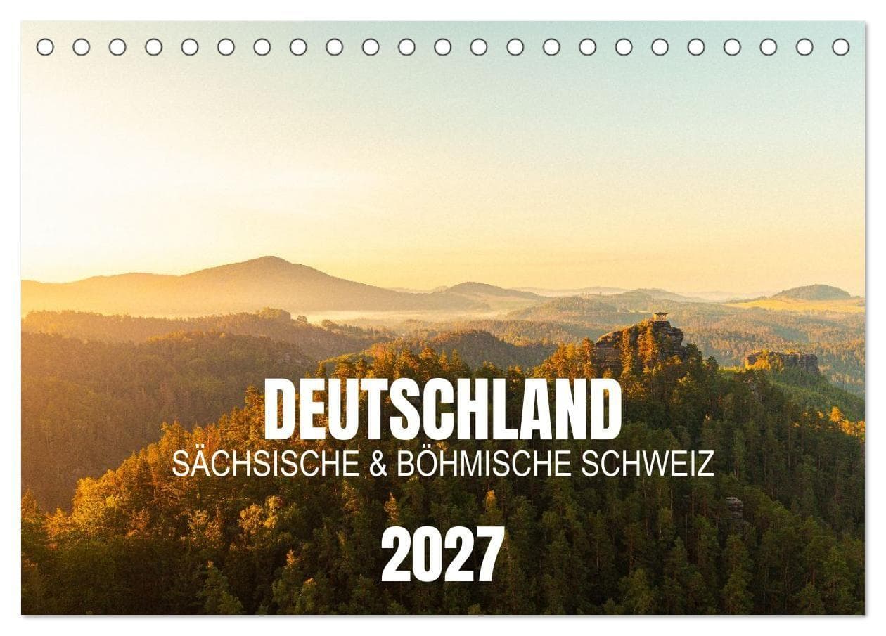 Deutschland - Sächsische und Böhmische Schweiz (Tischkalender 2027 DIN A5 quer), CALVENDO Monatskalender