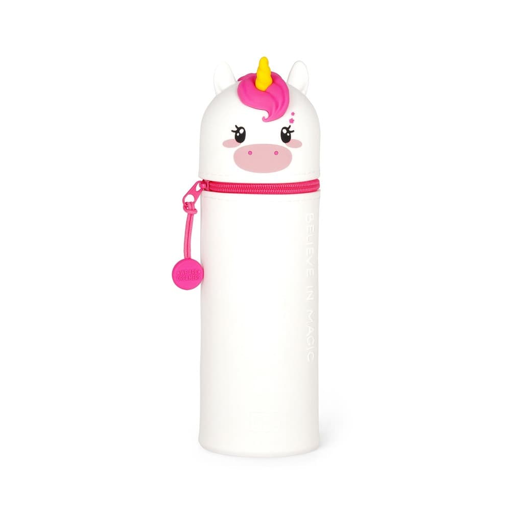 Kawaii - 2-In-1 Silicone Pencil Case - Unicorn