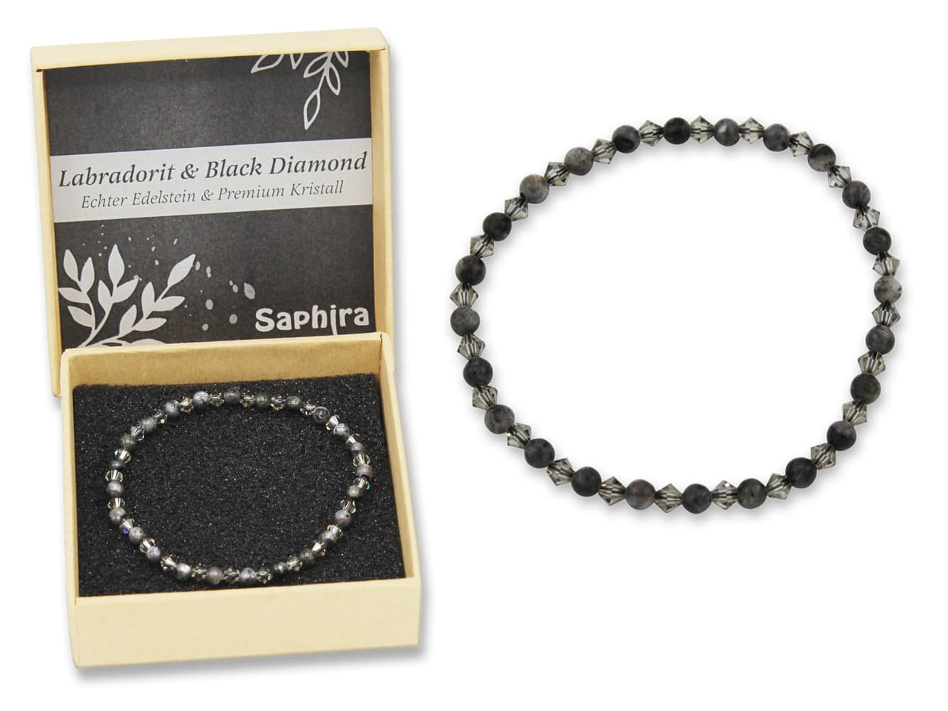 Labradorit Saphira Edelsteinarmband