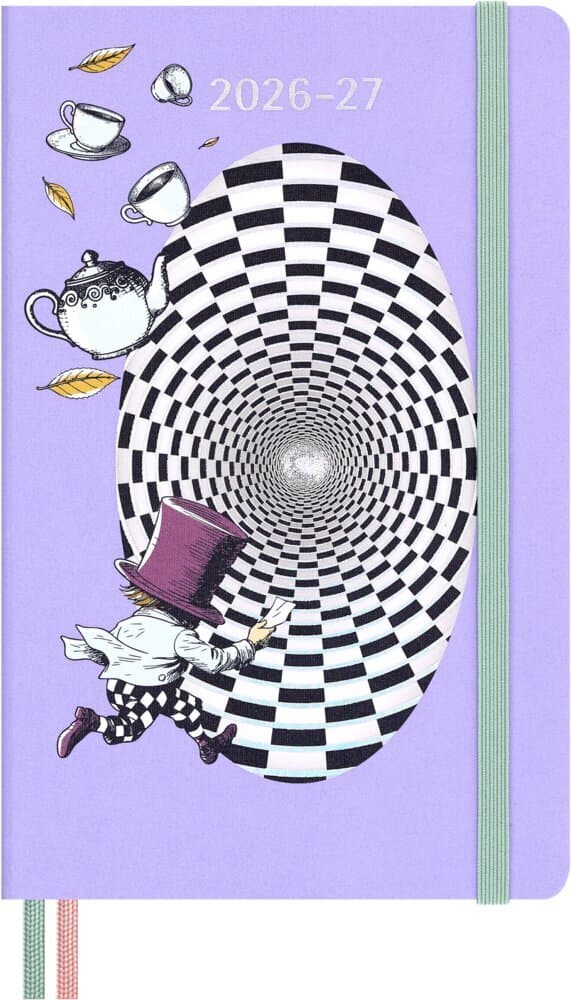Moleskine Alice im Wunderland 18 Monate Wochen-Notizkalender 2026/2027, L/A5, 1 Wo = 1 Seite, fester Einband